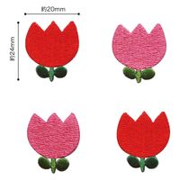 パイオニア リトルアップリケ【チューリップ】4枚入 RG401-25009 1セット(3袋)（直送品）