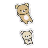 リラックマ(縦44mm×横38mm) コリラックマ(縦33mm×横29mm) ワッペン 2個付き シール・アイロン 両用タイプ RK550-（直送品）