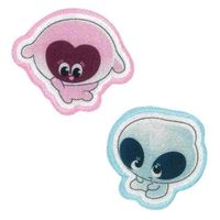 パイオニア 『ぷにるんず』2個付きワッペン らぶるん×うるるん シールアイロン両用タイプ TOM600-TOM68 1セット(3袋)（直送品）