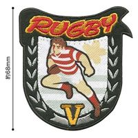 パイオニア スポーツワッペンシリーズ「ラクビー」 V500-17737 1セット(3袋)（直送品）