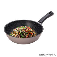 【アウトレット】貝印 フライパン 深型 炒め鍋 24cm IH ガス火対応 ベージュグレー 000DW9013 1個