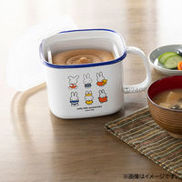 富士ホーロー 角型 みそポット 保存容器 琺瑯 1.5L ミッフィー 70周年 MF70ーKP 1個