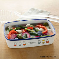 富士ホーロー 浅型 角容器 M 琺瑯 0.9L ミッフィー 70周年 MF70ーM 1個