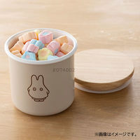 富士ホーロー キャニスター 琺瑯 9cm グレージュ ミッフィーパステル MFPー9CN.GG 1個