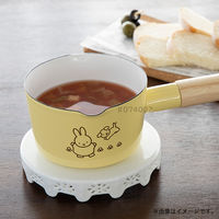 富士ホーロー ミルクパン 琺瑯 12cm IH イエロー ミッフィーパステル MFPー12M.Y 1個