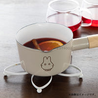 富士ホーロー ミルクパン 琺瑯 12cm IH グレージュ ミッフィーパステル MFPー12M.GG 1個