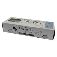 フリーザーバッグ S 約14×16cm ねこ柄 食品保存袋 小分け袋 冷凍・冷蔵対応 1セット（1箱（12枚入）×10）まるき
