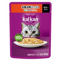 カルカン（kalkan）お魚・お肉ミックス まぐろ・かつお・ささみ入り ゼリー仕立て 60g 6袋 キャットフード ウェット