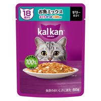 カルカン（kalkan）18歳から お魚ミックス まぐろ・かつお・白身魚入り ゼリー仕立て 60g 12袋 キャットフード