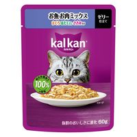 カルカン（kalkan）お魚・お肉ミックス まぐろ・ほたてだし・ささみ入り ゼリー仕立て 60g 12袋 キャットフード ウェット