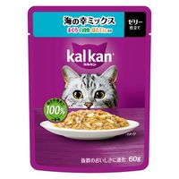 カルカン（kalkan）海の幸ミックス まぐろ・白身魚・ほたてだし入り ゼリー仕立て 60g 6袋 キャットフード ウェット