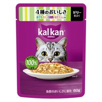 カルカン（kalkan）4種のおいしさ まぐろ・たい・白身魚・ほたてだし入り ゼリー仕立て 60g 6袋 キャットフード ウェット