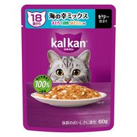 カルカン（kalkan）18歳から 海の幸ミックス まぐろ・白身魚・ほたてだし入り ゼリー仕立て 60g 6袋 キャットフード