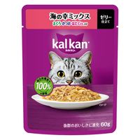 カルカン（kalkan）海の幸ミックス まぐろ・かつお・ほたてだし入り ゼリー仕立て 60g 12袋 キャットフード ウェット