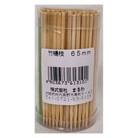 まるわ 竹楊枝 容器入 65mm W-1 4903673613101 1セット(1袋(200本入)×100)（直送品）