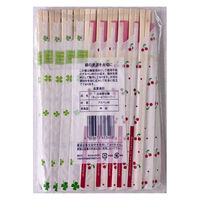 まるわ アスペン元禄箸小袋入 チェリー&クローバー MH-462 4903673613408 1セット(1袋(40膳入)×100)（直送品）