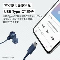 JVCケンウッド ハイレゾ対応USB Type-Cイヤホン HA-FR29UC HA-FR29UC-B 1個（直送品）