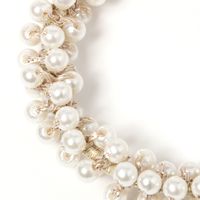 ビーズ編みヘアゴム ホワイト LAKOLE/ラコレ