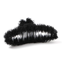 チュールフリルバンスクリップ ブラック LAKOLE/ラコレ