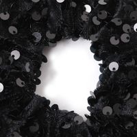 スパンコールベロアシュシュ ブラック LAKOLE/ラコレ