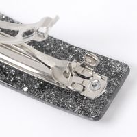 ラメカラースクエアバレッタ ブラック LAKOLE/ラコレ