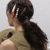 パール×マーブルヘアピンセット2 オフ LAKOLE/ラコレ