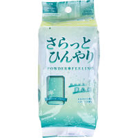 さらっとひんやりパウダーシート ライムミント 10枚×3個入 携帯用汗拭きシート 4589596695563 1パック(10枚×3個入)（直送品）
