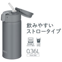 サーモス ストローボトル 360ml ダークグレー FKAー350 DGY 1個