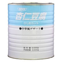 業務用 清水食品 杏仁豆腐 ひし型カット 3kg 1セット（1個×2）缶詰