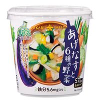 VEGE MISO SOUPカップあげなすと6種の野菜 1セット（1個×3） ひかり味噌
