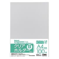 ナカバヤシ 薄型クリアホルダー A4 100枚 クリア CHE1036C 1セット(1冊×3)