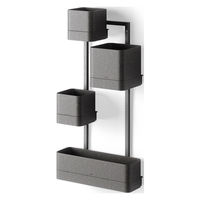 アントレックス Umbra キュービコ ウォールプランター 幅230×奥行210×高さ420mm ブラック 21018767040 1個（直送品）