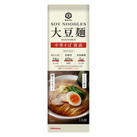 キッコーマン 大豆麺 中華そば 醤油 1人前 麺+スープセット 1セット（1個×2）低糖質 高たんぱく
