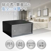 ネットフォース エヌセーフ ホテルセーフ シリンダー錠 スチール 25.1L マットブラック NSH-1C-AW-BK 1台（直送品）