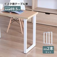 エイ・アイ・エス 金属角枠脚 幅430×奥行50×高さ695mm ホワイト TBK-D43WH 1セット(2本入)（直送品）