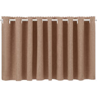 フォレストリンク カフェカーテン 天然素材風 防炎 厚地 1400×1200mm ライトブラウン ca1015lbr-140-120 1枚（直送品）