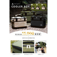 AND MYSELF クーラーボックス 小型 軽量 ソフトクーラーボックス ブラック　15L  1個
