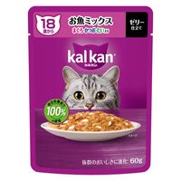 カルカン（kalkan）18歳から お魚ミックス まぐろ・かつお・ たい入り ゼリー仕立て 60g 24袋 キャットフード