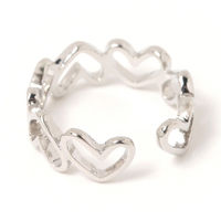 透かしハートイヤーカフ シルバー LAKOLE/ラコレ