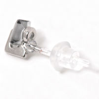 プチビジュー樹脂ポストピアス シルバー LAKOLE/ラコレ