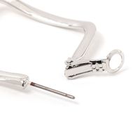 スクエアフープピアス シルバー LAKOLE/ラコレ