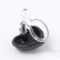 アングラーハートノンホールピアス ブラック LAKOLE/ラコレ