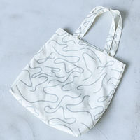 スクエアビックトートバック ウェーブガラ LAKOLE/ラコレ