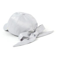 バックリボンサテンキャップ ライトグレー LAKOLE/ラコレ