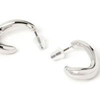 変形フープピアス2 シルバー LAKOLE/ラコレ