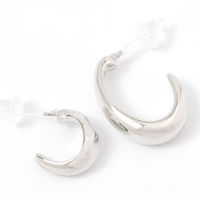 プチフープ樹脂ポストピアス4点セット2 シルバー LAKOLE/ラコレ