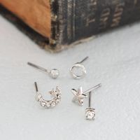 プチムーンスターピアス5点セット シルバー LAKOLE/ラコレ