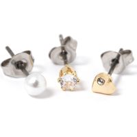 ミニハートピアス5点セット ゴールド LAKOLE/ラコレ