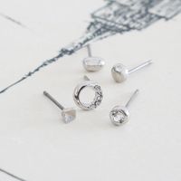 サークルビジューピアス5点セット シルバー LAKOLE/ラコレ