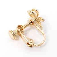 ミニビジューリボンイヤリング ゴールド LAKOLE/ラコレ